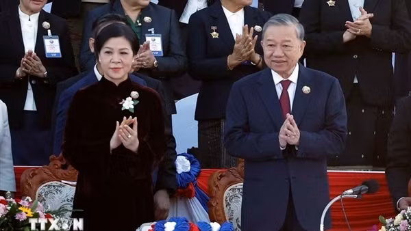 Tổng Bí thư Tô Lâm và Phu nhân dự Lễ kỷ niệm 50 năm Quốc khánh Lào