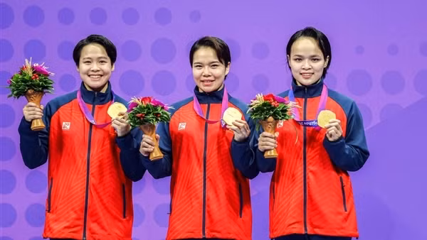 Vận động viên CAND và đồng đội đoạt Huy chương Vàng ASIAD 19