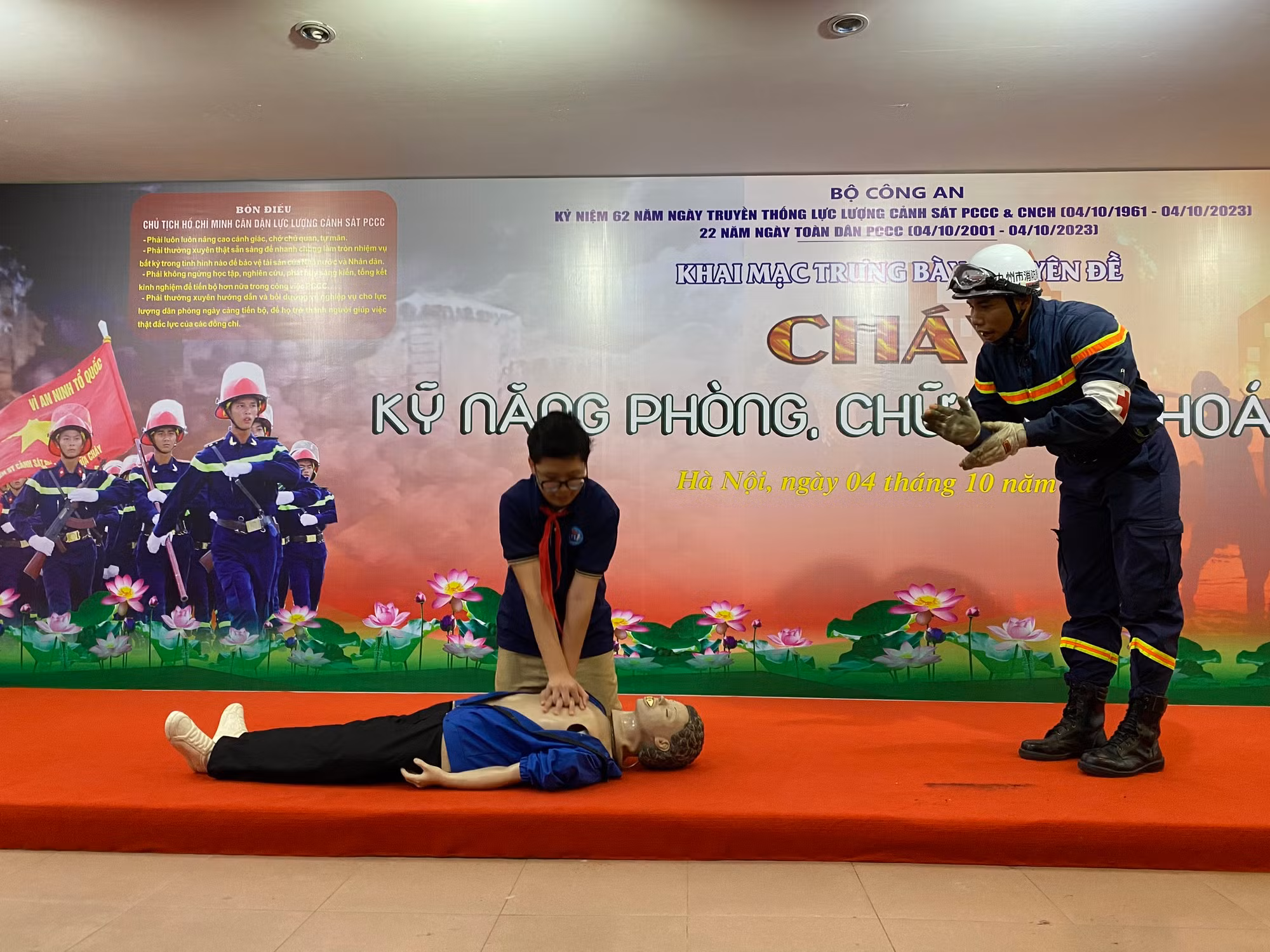Nơi trưng bày. trải nghiệm “Cháy - kỹ năng phòng, chữa và thoát nạn” -0