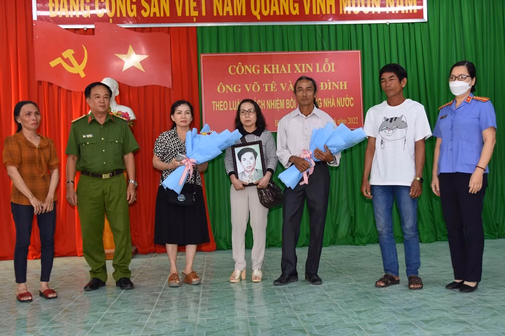 Công an và Viện Kiểm sát nhân dân Bình Thuận tổ chức xin lỗi gia đình người bị &nbsp;oan sai -0