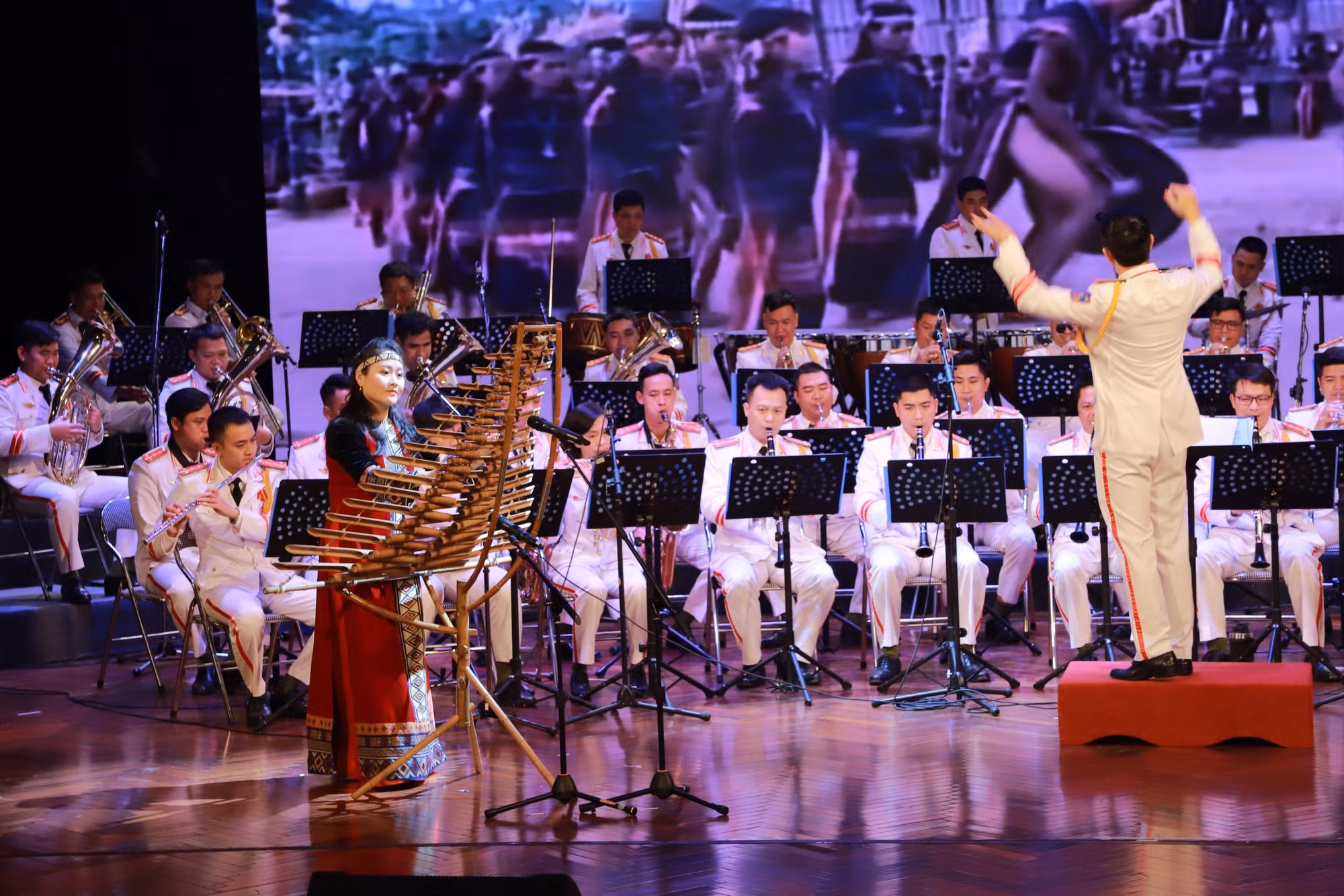 Đoàn Nghi lễ CAND tổng duyệt chương trình “Tự hào người chiến sĩ Công an Việt Nam” -0
