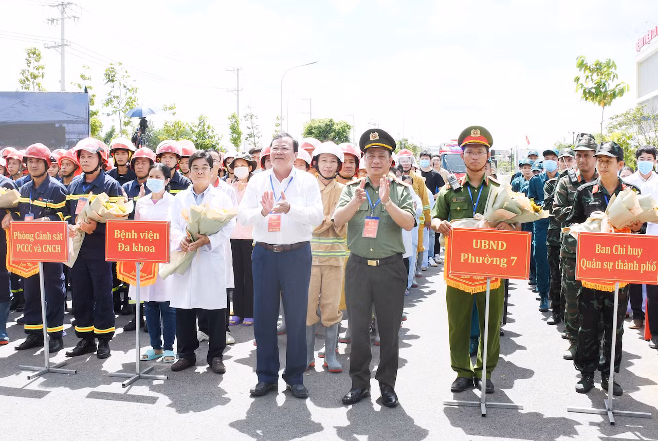 Trà Vinh diễn tập&nbsp;phương án chữa cháy&nbsp;và cứu nạn, cứu hộ cấp tỉnh năm 2023 -0