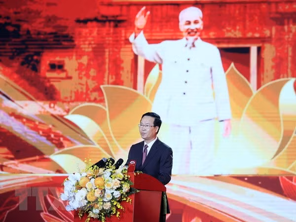 Lễ kỷ niệm 60 năm Ngày Bác Hồ về thăm, chỉ đạo Đại hội Đảng bộ Hà Bắc -0