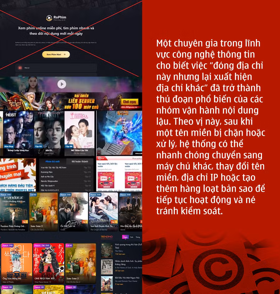 Dẹp nạn ăn cắp bản quyền trên không gian số: Ma trận “đen” web lậu (bài 2) -0