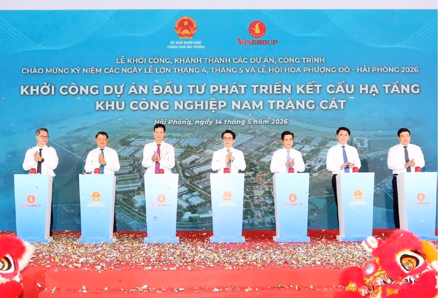 Hải Phòng đồng loạt khởi công, khánh thành 14 dự án công trình trọng điểm -0