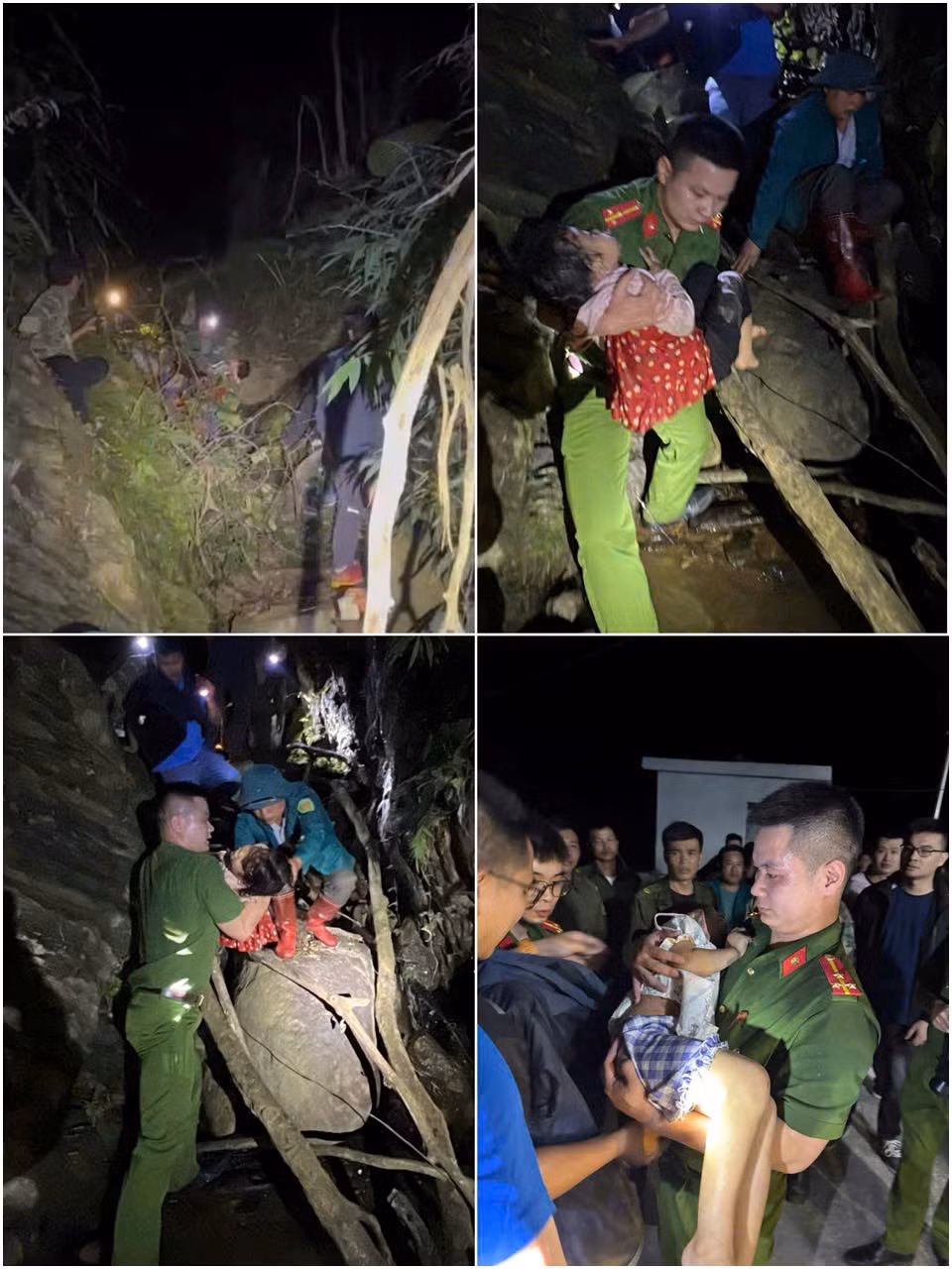Kịp thời tìm kiếm, giải cứu thành công bé gái 5 tuổi bị lạc trong rừng, ngã xuống khe suối chấn thương nặng trong đêm -0