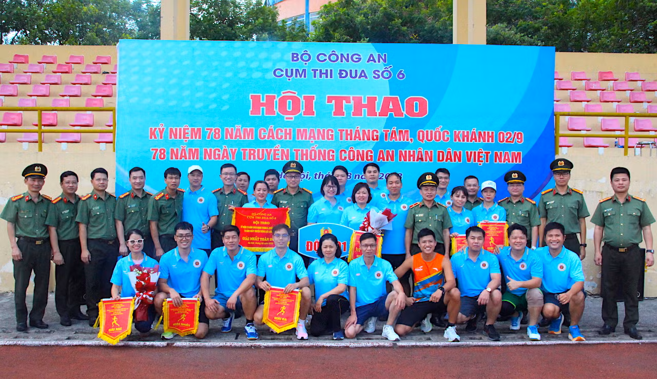 Văn phòng Bộ Công an giành giải Nhất toàn đoàn Hội thao cụm thi đua số 6 -0