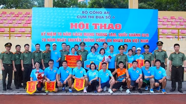 Văn phòng Bộ Công an giành giải Nhất toàn đoàn hội thao cụm thi đua số 6