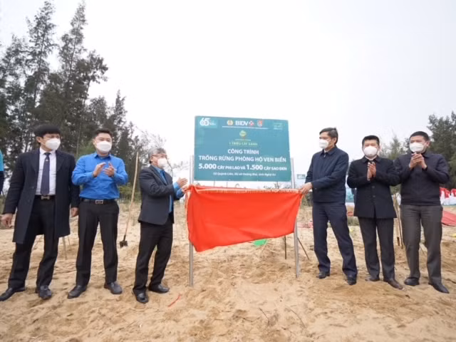 Chương trình “1 triệu cây xanh”: BIDV trồng&nbsp;6.500 cây phòng hộ ven biển tại&nbsp;Nghệ An -0