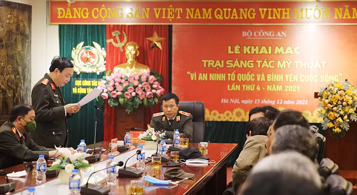 Khai mạc Trại sáng tác Mỹ thuật “Vì an ninh Tổ quốc và bình yên cuộc sống” -0