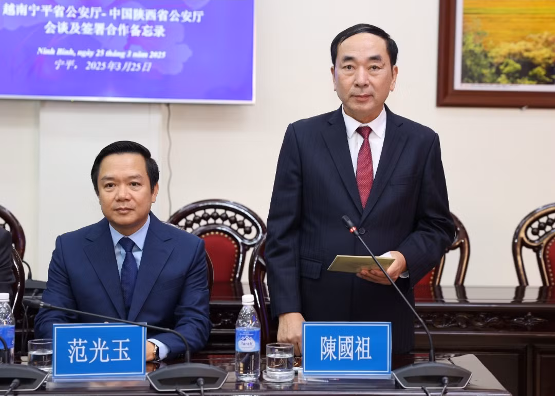 Hội đàm và ký kết Bản ghi nhớ hợp tác giữa Công an tỉnh Ninh Bình và Công an tỉnh Thiểm Tây, Trung Quốc -0