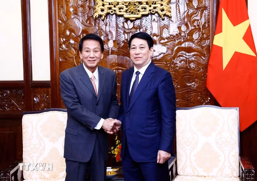 Chủ tịch nước Lương Cường tiếp nguyên Đại sứ đặc biệt Việt Nam-Nhật Bản -0