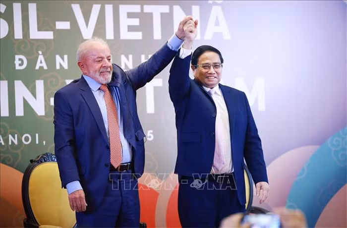 Thủ tướng Phạm Minh Chính và Tổng thống Lula da Silva cùng dự Diễn đàn kinh tế Việt Nam - Brazil -0
