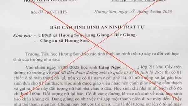 Trường tiểu học vội vàng ra cảnh báo bắt cóc khiến người dân gây hoang mang