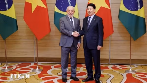 Chủ tịch nước Lương Cường chủ trì chiêu đãi cấp Nhà nước Tổng thống Brazil