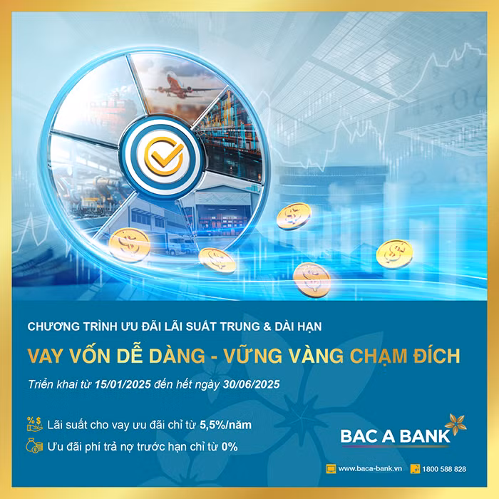 BAC A BANK hỗ trợ doanh nghiệp phát triển đường dài với lãi vay ưu đãi chỉ từ 5.5% -0