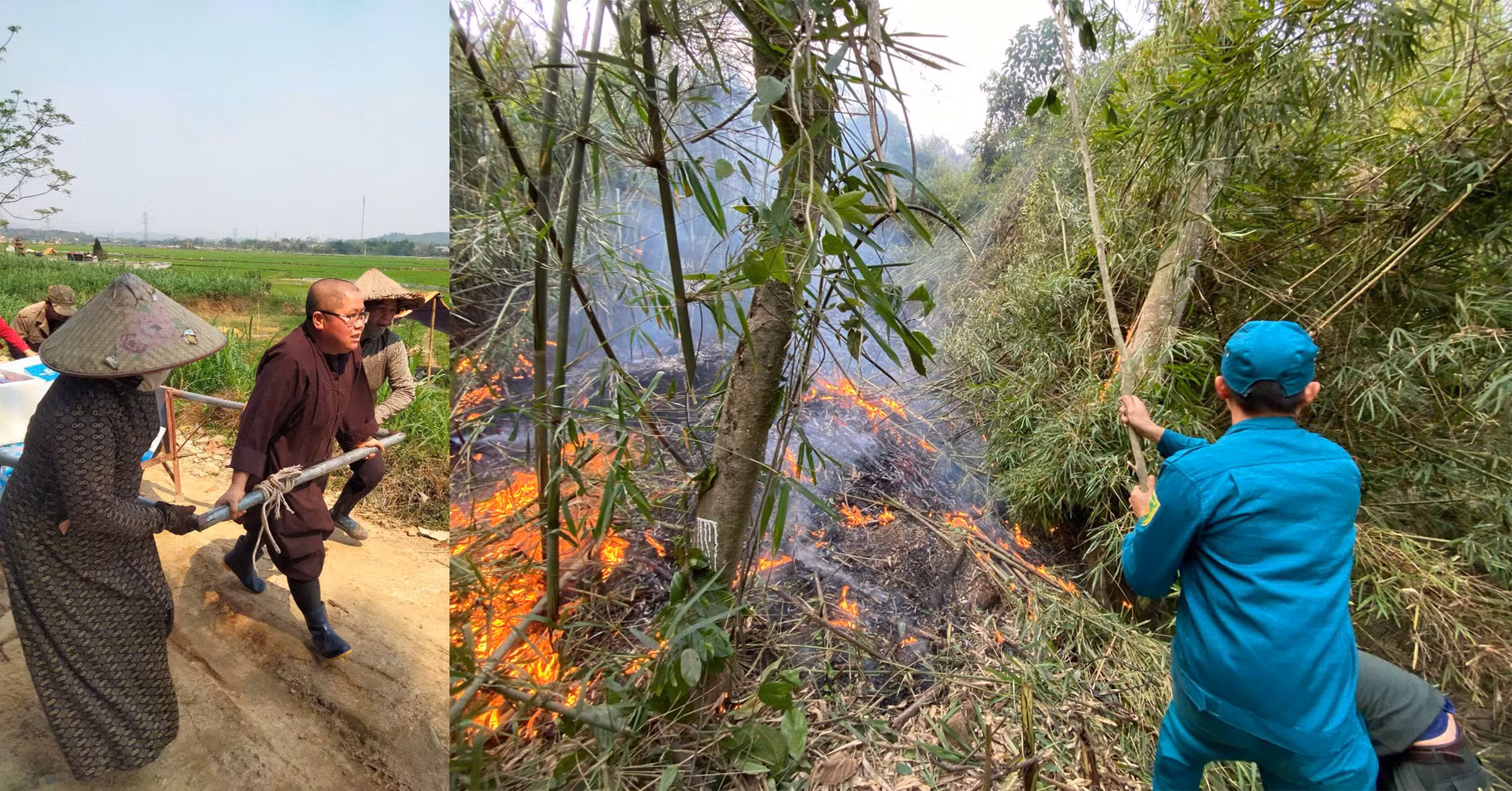 Hàng trăm CBCS Công an tỉnh Tuyên Quang tham gia khống chế đám cháy -0