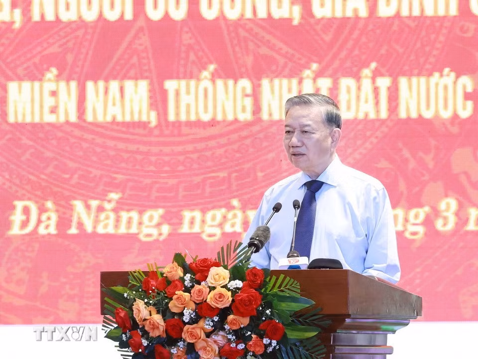 Tổng Bí thư Tô Lâm gặp mặt cán bộ lão thành cách mạng, người có công, gia đình chính sách tiêu biểu khu vực miền Trung -0