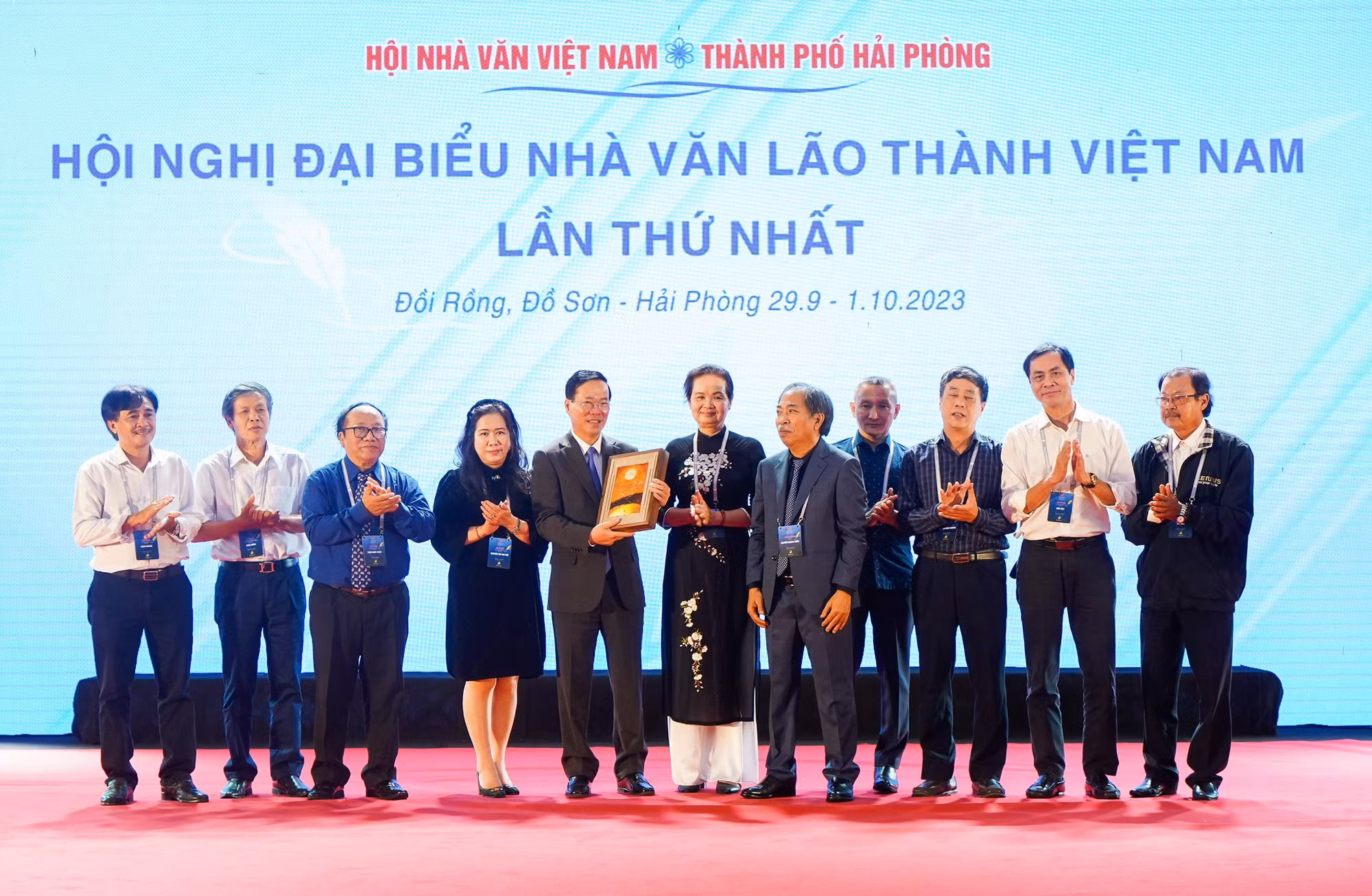 Chủ tịch nước Võ Văn Thưởng dự Hội nghị nhà văn lão thành Việt Nam lần thứ Nhất -0