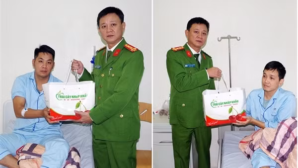 Thăm hỏi, động viên hai cán bộ CSGT bị thương khi làm nhiệm vụ