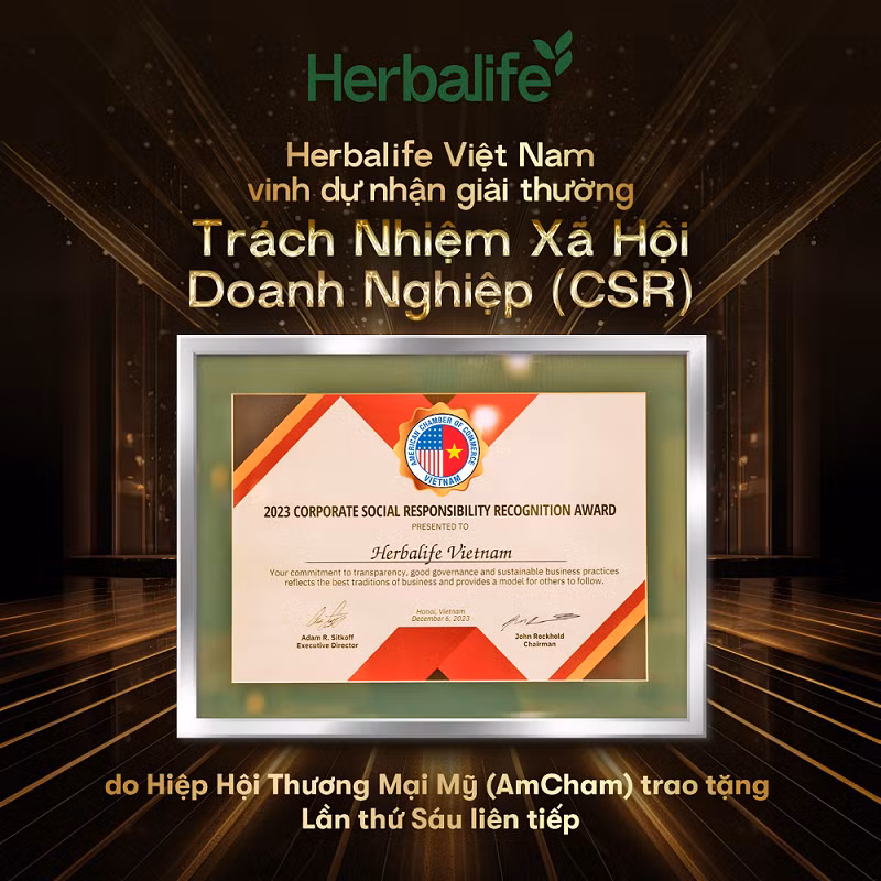 Herbalife Việt Nam lần thứ 6 liên tiếp nhận Giải thưởng CSR -0