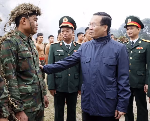 Chủ tịch nước Võ Văn Thưởng kiểm tra công tác sẵn sàng chiến đấu của Bộ đội Đặc công -0