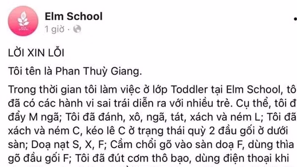 Trường Elm School thừa nhận có việc học sinh mầm non bị bỏ đói, bạo hành