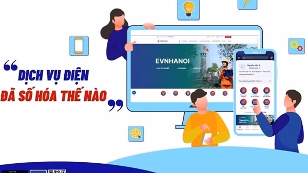 Dịch vụ điện của EVNHANOI được số hóa trên các nền tảng
