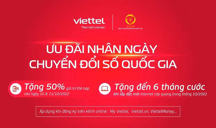 Viettel Telecom “mưa” ưu đãi hưởng ứng ngày chuyển đổi số quốc gia 10/10 -0