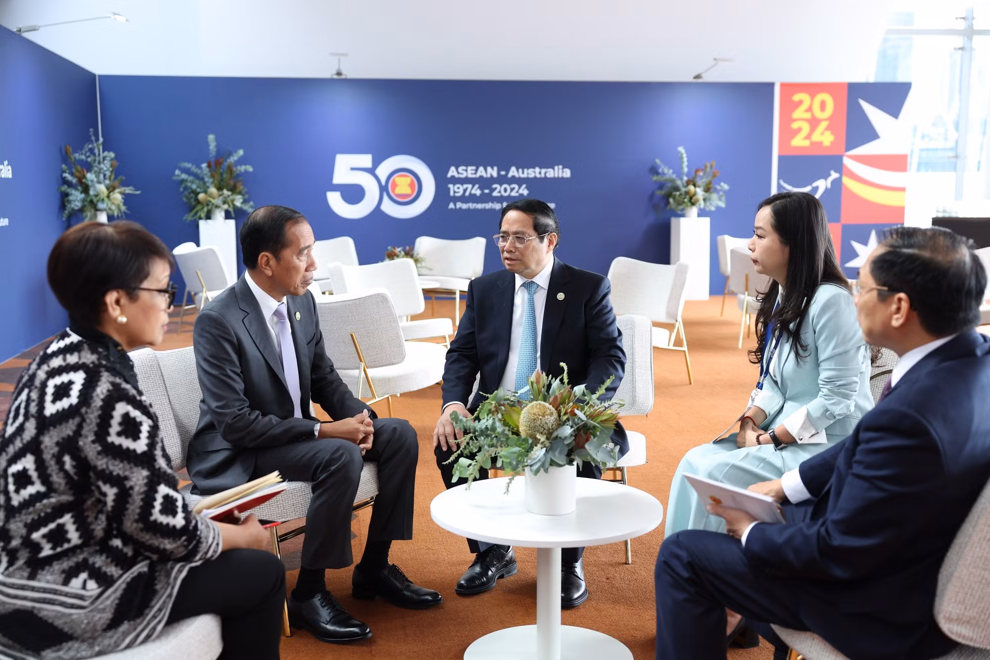 Thủ tướng gặp lãnh đạo các nước nhân dự Hội nghị cấp cao ASEAN - Australia -0