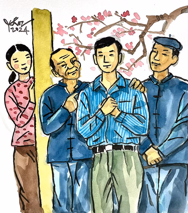 Họa sĩ Ngô Xuân Khôi và niềm vui song hành với văn chương -1