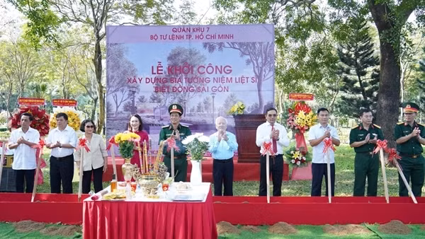 Khởi công xây dựng Bia tưởng niệm Liệt sĩ Biệt động Sài Gòn