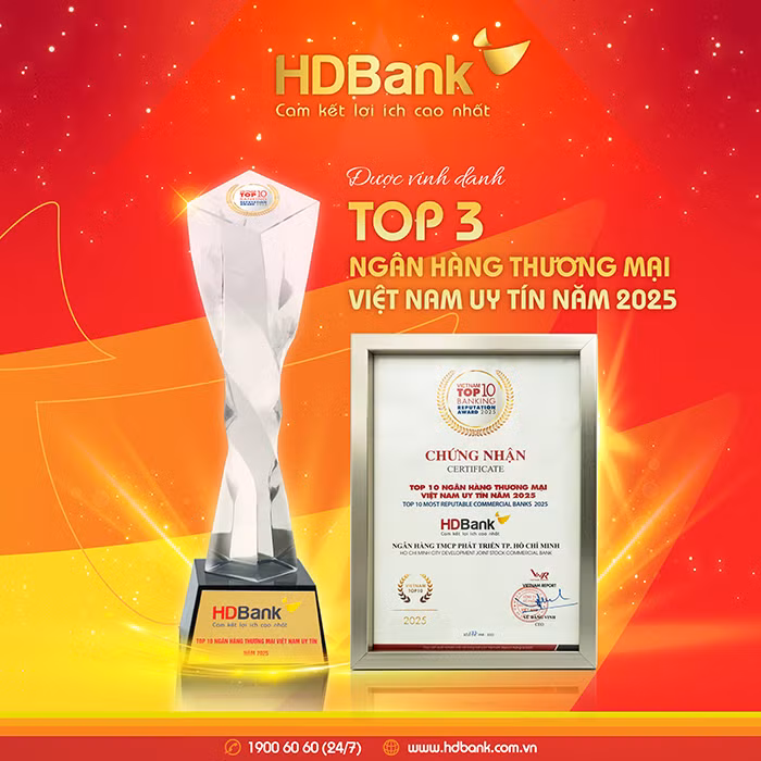 HDBank giữ vị trí thứ 3 Top ngân hàng niêm yết uy tín và hiệu quả nhất Việt Nam -0