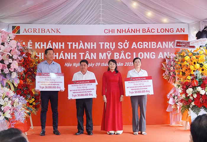 Khánh thành trụ sở Agribank Chi nhánh Tân Mỹ Bắc Long An -0