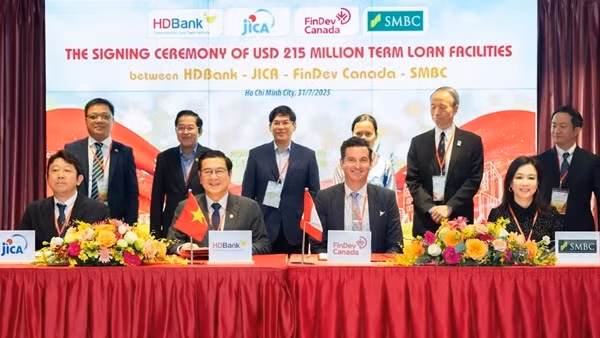 HDBank ký kết khoản vay hợp vốn trị giá 215 triệu USD với JICA, FinDev Canada và SMBC