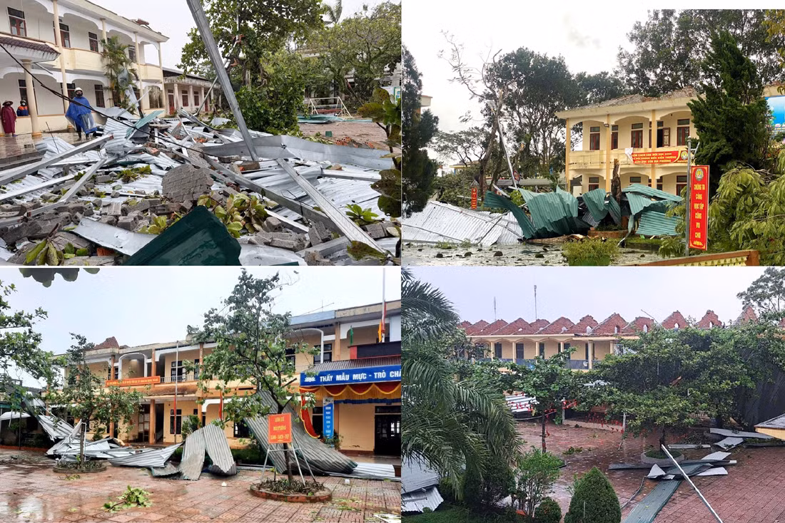 Doanh nghiệp, trường học tan hoang trước sức công phá của bão số 10 -1