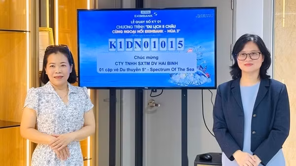Eximbank công bố kết quả lễ quay số kỳ 1 “Du lịch 5 châu cùng Ngoại hối Eximbank – Mùa 3”