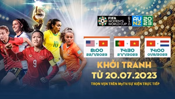 Xem trực tiếp và trọn vẹn FIFA World Cup nữ 2023 trên Truyền hình MyTV