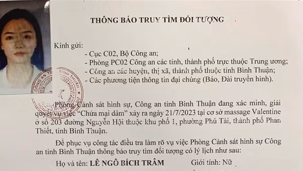 Truy tìm nữ cổ đông góp vốn cơ sở massage chứa mại dâm