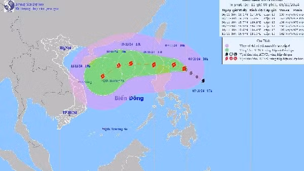 Bão Yinxing sẽ đi vào Biển Đông, trở thành cơn bão số 7