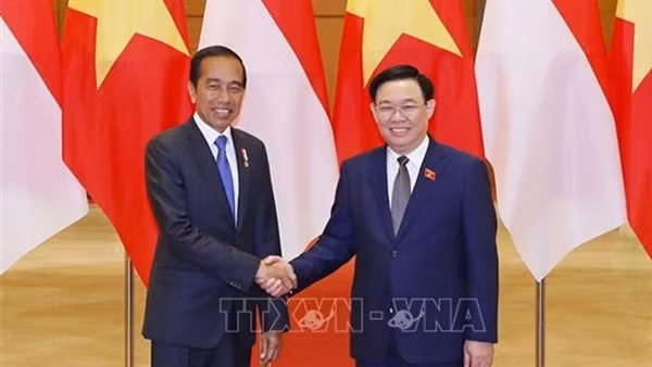 Chủ tịch Quốc hội Vương Đình Huệ hội kiến Tổng thống Joko Widodo