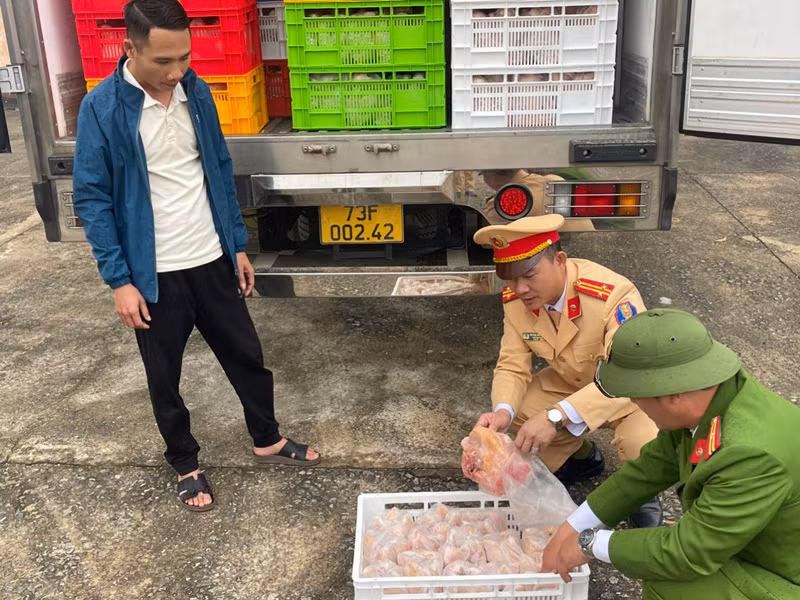 Phát hiện 4 tấn thịt gà đông lạnh không rõ nguồn gốc -0