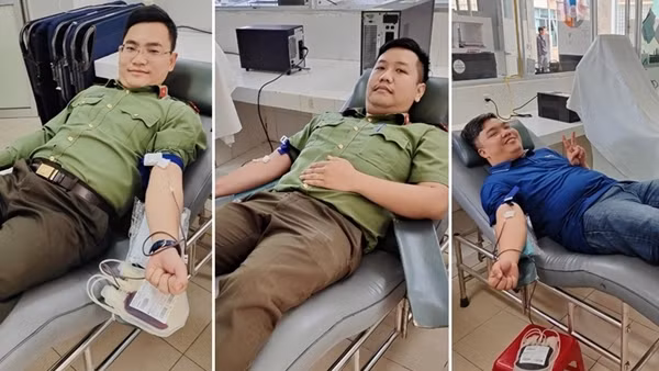 3 cán bộ Công an hiến máu cứu nữ bệnh nhân nguy kịch