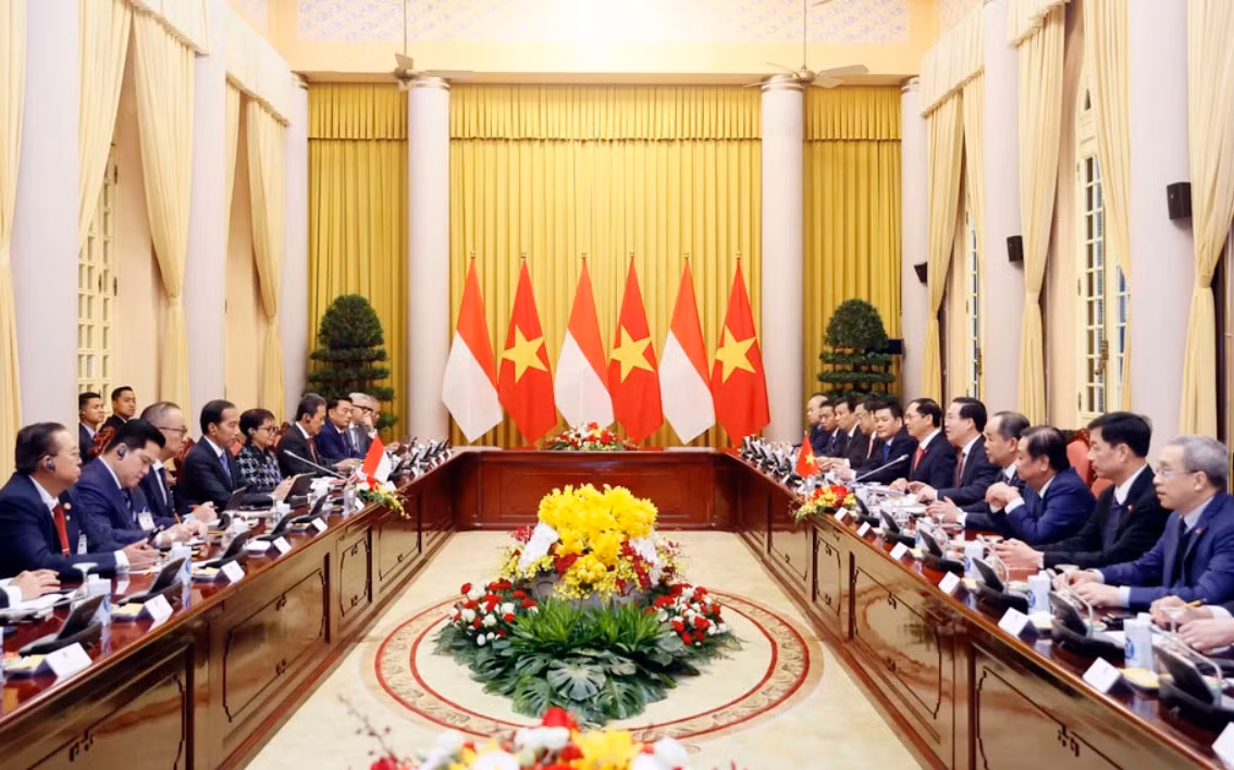 Chủ tịch nước Võ Văn Thưởng chủ trì lễ đón Tổng thống Indonesia Joko Widodo -0