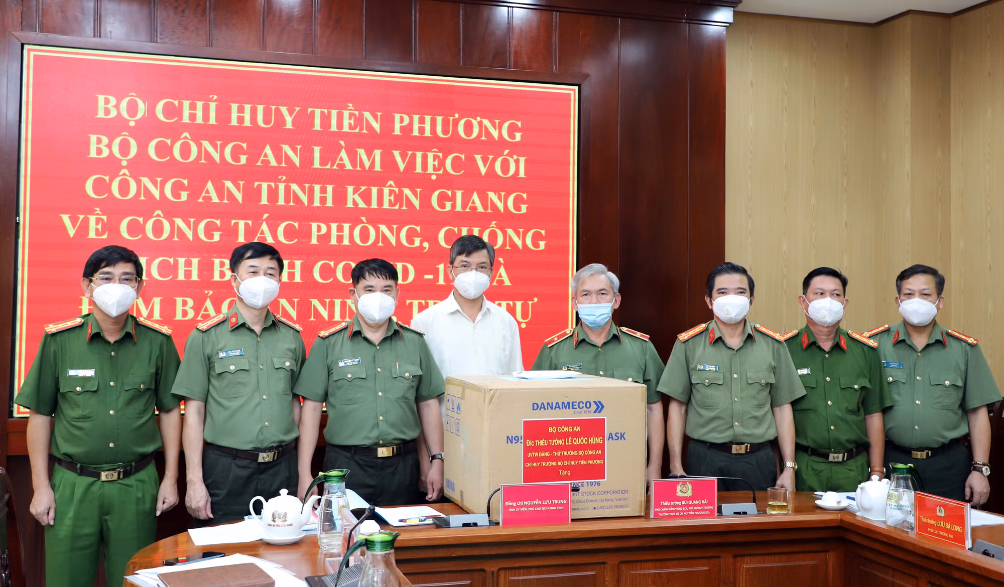 Bộ Chỉ huy tiền phương Bộ Công an kiểm tra công tác phòng, chống dịch tại Công an tỉnh Kiên Giang -1