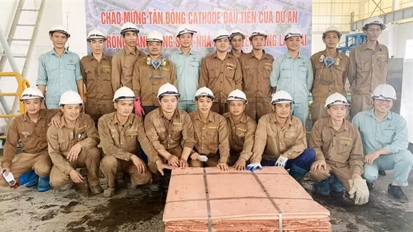 Tổng Công ty Khoáng sản TKV cho ra lò những tấn đồng cathode đầu tiên