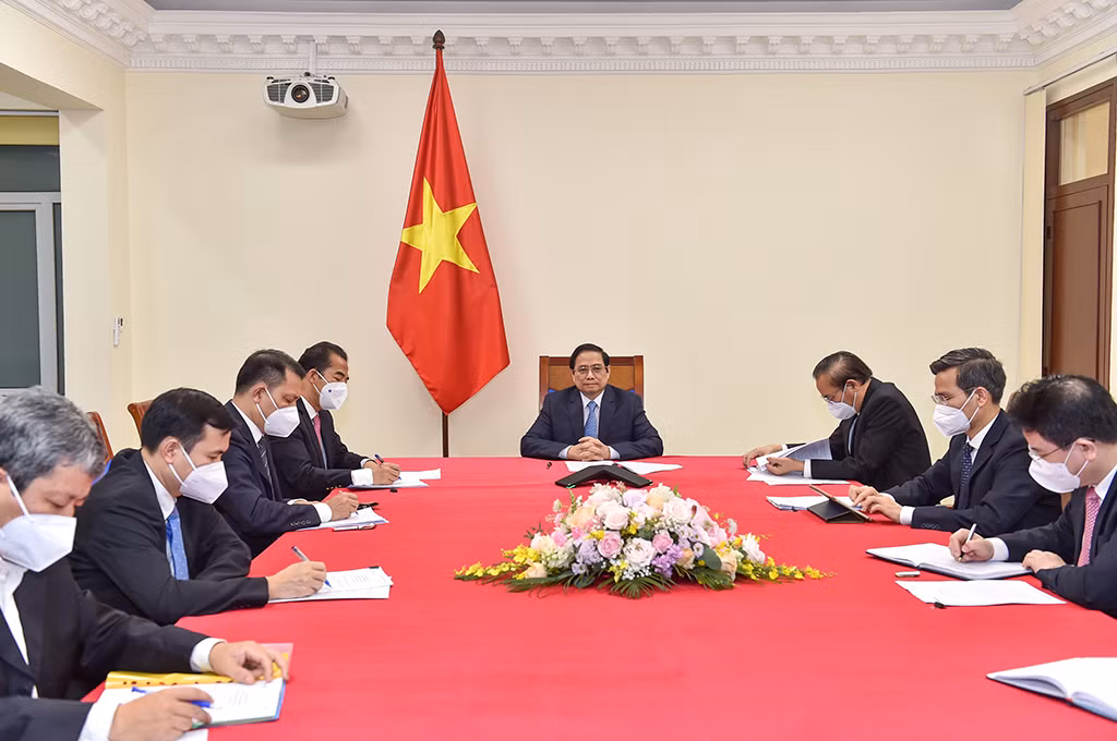 Thủ tướng Phạm Minh Chính điện đàm với Thủ tướng Áo Sebastian Kurz -0