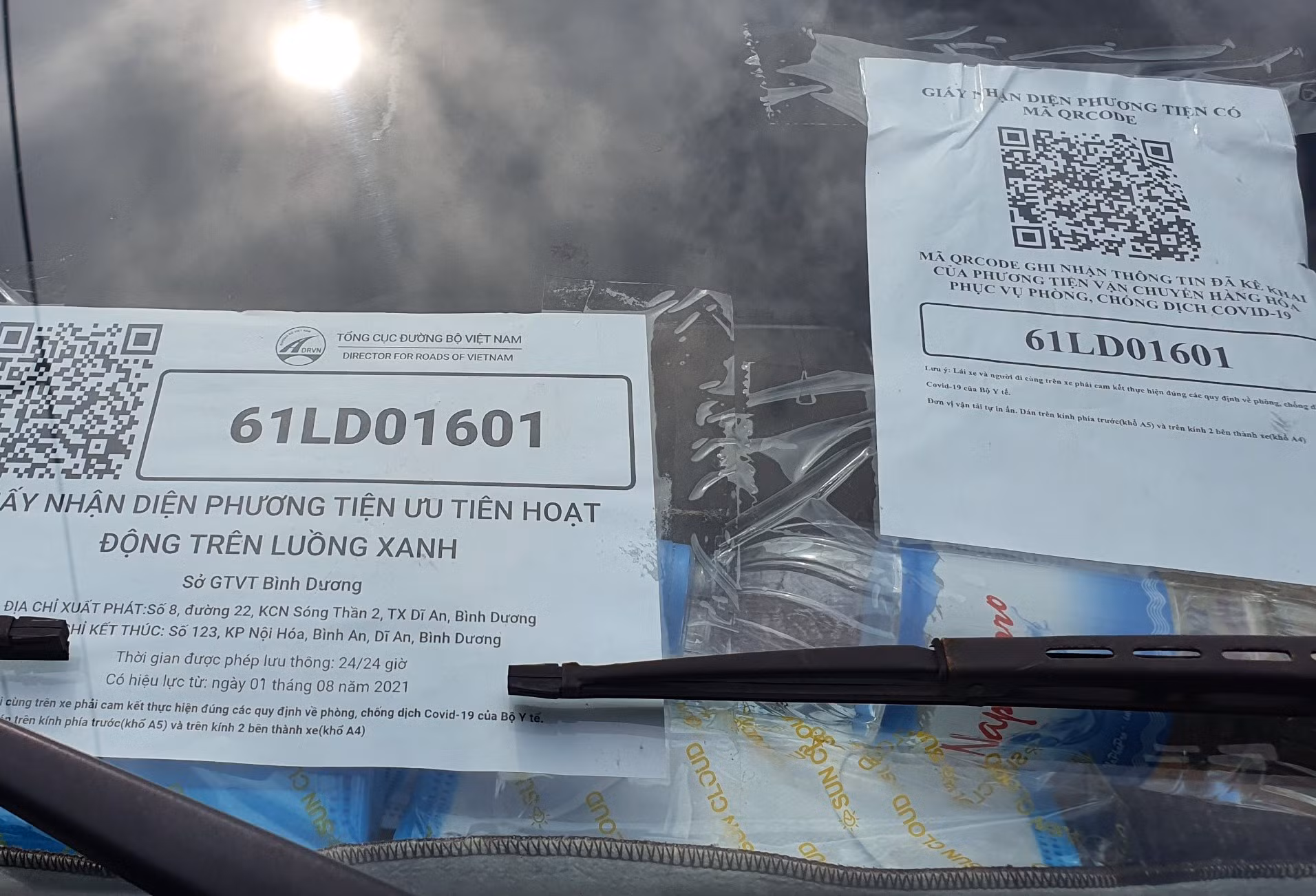Chứa 6 F0 khỏi bệnh trong thùng xe tải có mã luồng xanh 
