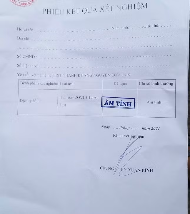 Khởi tố hai đối tượng mua bán 130 giấy xét nghiệm COVID-19 -0