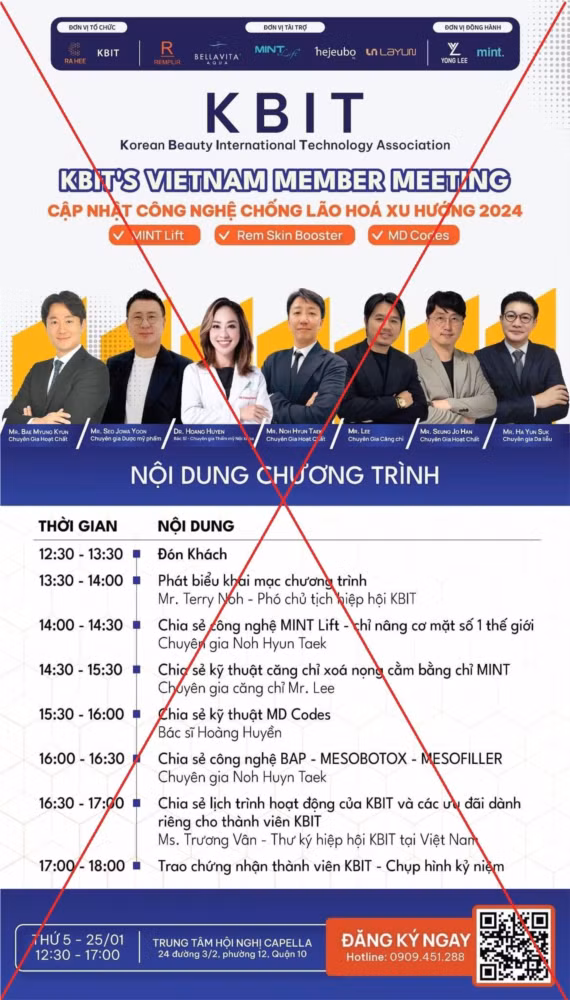 Kiểm tra đột xuất và đình chỉ hội thảo thẩm mỹ trái phép liên quan đến “Mr. Lee” -0